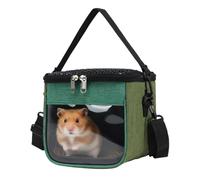 Small Animal Carrier Bag, Oxford Cloth Hamster Travel Bag Breathable Small Animal Pouch for Hamsters, Sugar Gliders, Guinea Pigs, Chinchillas