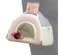 Small Animal Carrier Bag - Turtle Carrier Travel Cage for Rabbits | Portable Pet Transport Box, Air Travel for Puppies, Dogs, Birds, Rabbits, Outdoor Hangbag, Pink