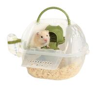 Small Animal Carrier, Small Hamster Cage for Guinea Pigs, Hamster Travel Carrier, Pet Outing Cage with Water Bottle, Resin Carrying Case, Hamster Transport Cage - Portable Guinea Pig Transport Cage