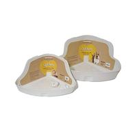 Small Animal Corner Litter Toilet Pan Tray Rabbit Hamster Guinea Pig Gerbil Rats (Large)