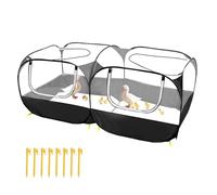 Small Animal Enclosure, Multifunctional and Double-Sided Protection, Guinea Pig Run, Cat Safe Outdoor for Garden, Patio, Lawn Area