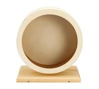 Small Animal Exercise - Premium Natural Wood Gerbil with Stable and Silent Base , Hamster Cage Accessories Chinchilla Hamster Cage Toy | for