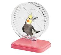 Small Animal Exercise Wheel Noiseless Pet Spinner Double Carrying Mechanism | Smooth Running Wheel for Hamsters, Enrichment Toy for Cages, Indoor Activity Equipment, Compact Exercise W