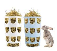 Small Animal Feeder DBAILY 2PCS Guinea Pig Cage Feeding Basket Rabbit Hay Manger Feeder Station Hay Crib Feeding Container Small Animals Food Hay Rack Multiple Angles Feeding Food Bin Bowl Chinchilla