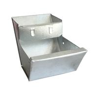 Small Animal Feeder, Sturdy Galvanised Steel Feed Trough, Spill Resistant Hanging Hutch Feeder, Chew resistant Silver-Gray