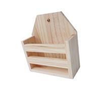 AWHAO Small Animal Food Manger, Easy Setup Wooden Feeder for Squirrel And Guinea Pig, Style B
