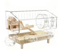Small Animal Habitat - Multi-Level Shelter, Indoor Creature House, Multi-Level Animal Residence, Observation Friendly Design | Double Floor Living Area Creating Spaces