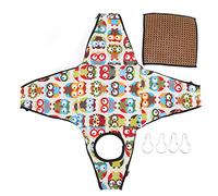 Small Animal Hammock, 15x15x15cm Owl Pattern Hanging Hamster Hammock Tent with 4 Hooks, Comfortable Portable, for Rat Guinea Pig Ferret Chinchilla (20 * 20 * 22CM)
