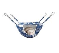 Small Animal Hammock - Arctic Velvet Printed Linen, 21x15x11cm Warm Bed, Soft Comfortable Durable Material | Perfect for Ferrets Hamsters Chinchilla Sugar Glider Parrot Cage Playing Sleeping Rest