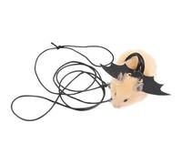 Small Animal Harness and Leash Set for Hamsters, Lizards, and Bearded Dragons - Secure, Adjustable, and Comfortable Walking Accessory (Black)