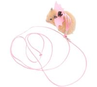 Small Animal Harness and Leash Set for Hamsters, Lizards, and Bearded Dragons - Secure, Adjustable, and Comfortable Walking Accessory (Pink)