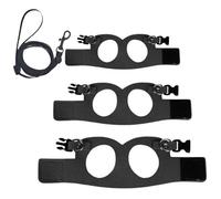 Small Animal Harness - Bearded Dragons, Adjustable PU Leather Vest, Pull Rope, Outdoor Walking Training Harness Set 3 x for Reptiles, Safe, Comfortable Vest for Walking Adventure Exercises