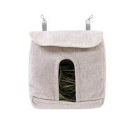 Small Animal Hay Bag - Robust Food Bag, Space Saving Feeder, Hay Rack, S, M, Bag with Hooks for Stable Organisation with Easy Access, Hay Storage Solution for Hams
