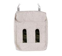 Small Animal Hay Bag - Robust Food Bag, Space Saving Feeder, Hay Rack, S, M, Bag with Hooks for Stable Organisation with Easy Access, Hay Storage Solution for Hams