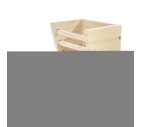 Small Animal Hay Feeder - 15.5 cm Pine Wood Double Zone Rack, Large Capacity for Rabbit Hay Box, Chew Resistant Guinea Pig Chinchilla Feeder, Robust Scratching Hay for Home