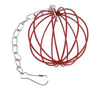 Small Animal Hay Feeder - 6 x 6 cm Large Hanging Metal Feeder Ball, No Waste Chew Toy for Cage, Hamster, Chinchilla | Pet Supplies Promotes Grass Feeding B
