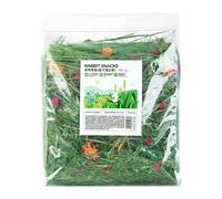 Small Animal Hay - Portable Grass Rabbit Feed, Organic Bedding Food | Digestive Friendly Fresh Hay Texture and Comfort, Hamst Safe Edible Bedding