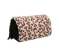 Small Animal Hide Pipe, Convenient Tunnel for Pet Shadows Shadowing the Beautiful Leopard Detachable Leopard with Fringed Curtain for Guinea Pig for Hamster (Pink)