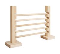 Small Animal Hurdle - Natural Wood Base, Skill Game Design | Height Change Pegtraining Sports Toy, Backyard Obstacle Model with Smooth Slot Rails, Agility Building Accessory for Rabbit