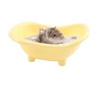 Small Animal Ice Bathtub - Cute Hamster Bed and Bath Box, Pet Habitat Nest | Chinchilla Sand Bath Container, Cozy Sleep Shelter for Mice, Gerbils, Dwarf Hamsters, Cage