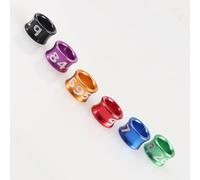 Small Animal Leg Bands Aluminum Alloy - Adjustable Split Ring Design for Budgies, Canaries, Dove Identification (Color/Number Random Combo) 4mm Color Random Mixed Hair 50 Pieces