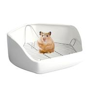 Small Animal Litter Box | Cage Corner Toilet Pan Bunny Litter Box | Pentagon Shape Animal Litter Box with Removable Wire Pet Litter Pan for Duck, Chicken