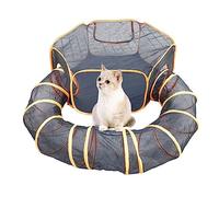Small Animal Playground, Rabbit Cage, Rabbit Pet with Breathable and Transparent Tunnel, Outdoor and Indoor Open Tent, Yard Fence, JZRRSLUHK