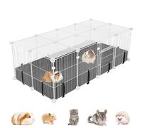 Small Animal Playpen with Waterproof Mat,Guinea Pig Cages,48"*26"*15.7"C&C Cage for Hamster,Rabbit,Bunny,Hedgehog,Chinchilla,Ferret,Indoor Outdoor Portable Metal Wire Yard Fence,Metal Pet Panels-20p