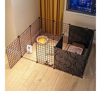 Small Animal Playpens Cat Playpen Dog Pen Indoor Pet Playpen DIY Small Animal Cage Indoor Outdoor Metal Wire Fence With Door(127 * 75 * 47CM)