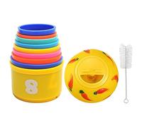 Small Animal Puzzle Cups - Stack Up Bunny Play Toy, Nesting Enrichment Activity For Pets | Lightweight Construction Supports Cognitive Exploration Development, Fun Interactive Entertainment
