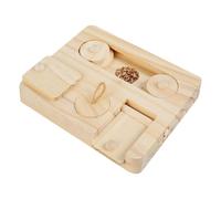Small Animal Puzzle Feeder - Wooden Treat Dispenser Toy, Foraging Game Unit, Pet Safe Material Construction, Reward-based Activity System | For the Habitat of Sea
