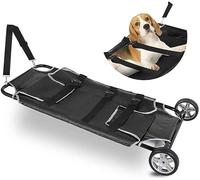 Small Animal Rescue Stretcher,Dog Stretcher, Max Loading 250lbs Large with Noiseless Wheels, Pet Transport Trolley Animal Gurney Carrier
