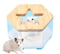 Small Animal Sand Bath - 17x9cm Hamster Litter Box, Anti Splash Reusable Pet Container | Multifunctional Bathing Nest Digging Cleaning Care Supplies for Hamster Gerbil Indoor Outdoor nest dig bath box