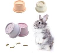 Small Animal Stacking Cups - 8PCS Multi-Color Rabbit Snack Toys With Holes, Different Size Nesting Cups | Reusable Stackable Bunny Toy for Rabbits Hamsters Guinea Pigs Small Pets Play Feeding