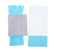 Small Animal Tassel Tunnel Nest Safe Detachable Hideout Tube House Hamster Guinea Pig Rabbit Canvas Flannel Plastic (Gray Blue)
