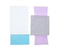 Small Animal Tassel Tunnel Nest Safe Detachable Hideout Tube House Hamster Guinea Pig Rabbit Canvas Flannel Plastic (Gray + purple)
