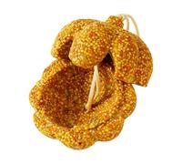 Small Animal Toy - Pumpkin Grains Teething Stick, Beak Maintenance Tool, Boredom Breaker | Foraging Dispenser for Guinea Pig, Chinchilla, Bunny, Hamster, Degus, Gerbil,