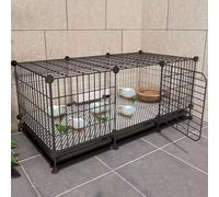 Small Animal Walk-in Cage with Pull-out Tray and Mesh Pad for Indoor or Outdoor Use, Ideal for Quails and Chickens