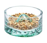 Small Animal Water Dish 45ml Clear Glass Pet Food Container