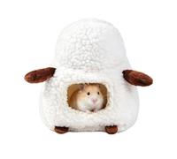 Small Animal Winter Nest, Plush Hamster Bed, Cozy Sleeping Den for Pets | Soft Washable, Thermal Winter Shelter, Sheep/Milk Box Pattern