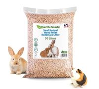 Small Animal Wood Pellet Bedding & Litter Rabbits Guinea Pigs Hamsters Rodents Reptiles Odour Control Biodegradable 30L