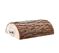 Small Animal Wooden Perch, Natural Dual-Use Perch and Hamster Stand for Macaw Conure Parakeet Squirrel - Sturdy Cage Accessory for Birds and Small Pets at Home or Travel