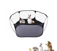 Small Animals Cage Tent, Pet Playpen Indoor Outdoor Pop Open Exercise Fence for Rabbits, Guinea Pig, Hamster, Chinchillas (Black)