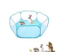 Small Animals Cage Tent, Pet Playpen Indoor Outdoor Pop Open Exercise Fence for Rabbits, Guinea Pig, Hamster, Chinchillas (Blue)