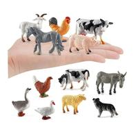 Small Animals Figures, 12PCS Farm Animals Toys, Farm Animal Figures Toys, Mini Plastic, Farmyard Animal Figurines #·