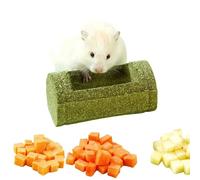 Small Animals Fun Accessories - Natural Chew Ball Durable Nutrition Stand Safe Play Activity Interactive Activity Entertainment Rabbit Hamster Chin