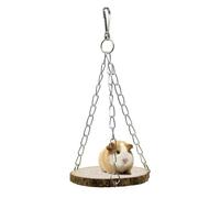 Small Animals Hung Hammocks,Wood Pet Swing Hammock - Wooden Ladder Swing, Hamster Cage Accessories for Hamster, Chinchilla, Rabbits, Small Birds
