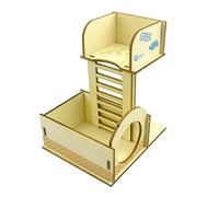 Small Animals Pet Interactive Playing Training Rest Exercise Toy Hamster Maze Wooden Tube Tunnel Cage Seesaw House Swing Hamster For Real Hamsters