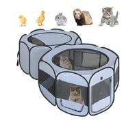 Small Animals Playpen Pop up Small Pet Cage Enclosure Hutch Kennel Tent Chick Run Brooder Box Coop Portable Foldable Outdoor Yard Fence for Kitten Ferret Puppy Guinea Pig Rabbit Hamster Chinchillas