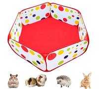 Small Animals Playpen, Waterproof Small Pet Cage Tent with Strong Steel Wire Frame, Portable Outdoor Yard Fence for Chick, Kitten, Puppy, Guinea Pig, Rabbits,Hamster,Chinchillas, Multicolor